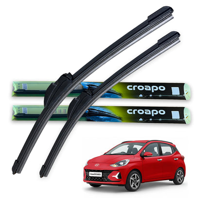 Hyundai Grand i10 Nios Soft Frameless Wiper Blades – 22” Driver & 16” Passenger | Set of 2
