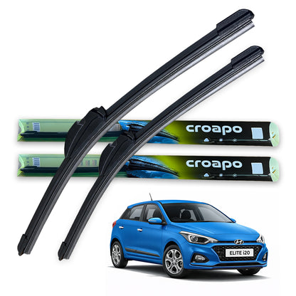 Hyundai i20 Elite Soft Frameless Wiper Blades – 24” Driver & 16” Passenger | Set of 2