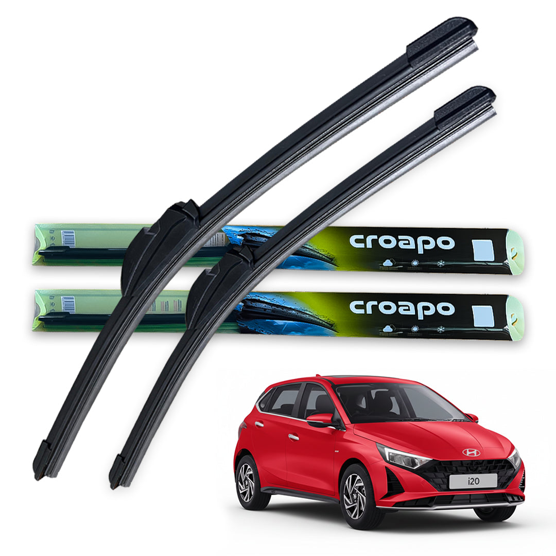 Hyundai i20 Soft Frameless Wiper Blades – 24” Driver & 16” Passenger | Set of 2