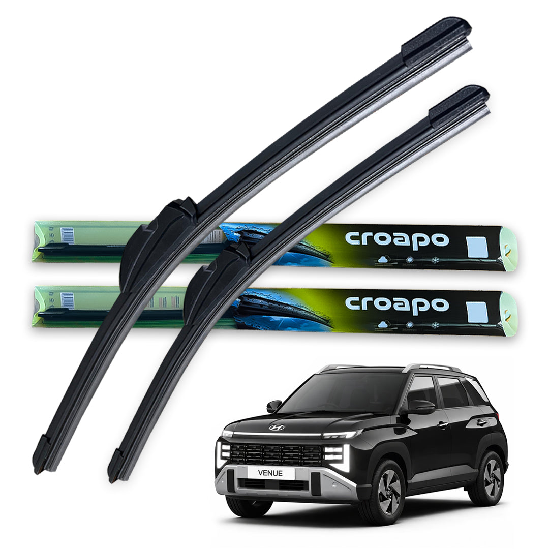 Hyundai Venue Soft Frameless Wiper Blades – 24” Driver & 18” Passenger | Set of 2