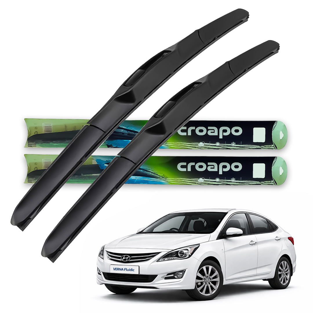 Hyundai Verna Fluidic Hybrid Wiper Blades – 24” Driver & 16” Passenger |  Set of 2
