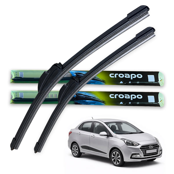 Hyundai Xcent Soft Frameless Wiper Blades – 22” Driver & 16” Passenger | Set of 2