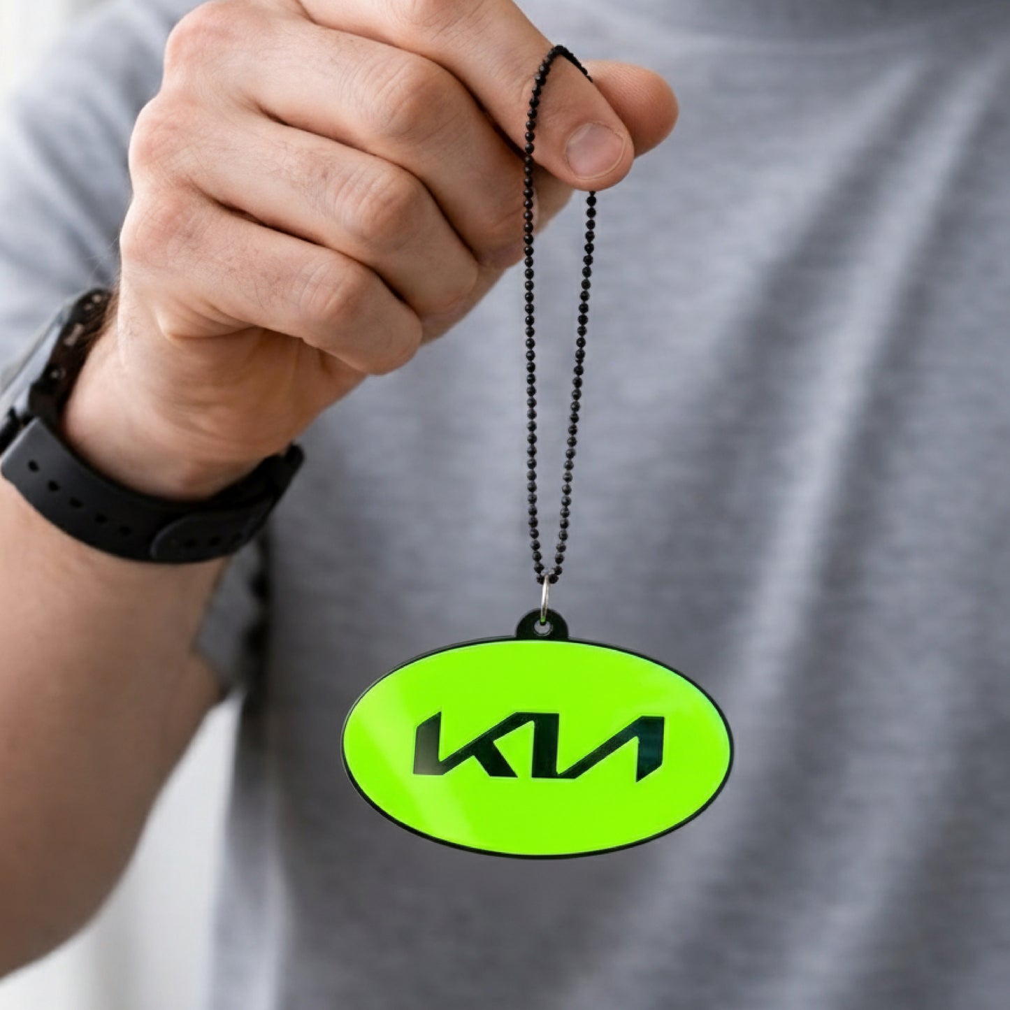 Kia Logo Car Mirror Hanging Pendant – Acrylic Hanging Accessory | Stylish Interior Decor