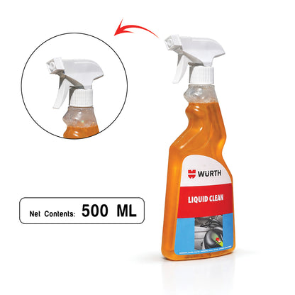 Würth Liquid Clean Multi-Purpose Cleaner – 500 ml | Interior & Exterior Surface Cleaner