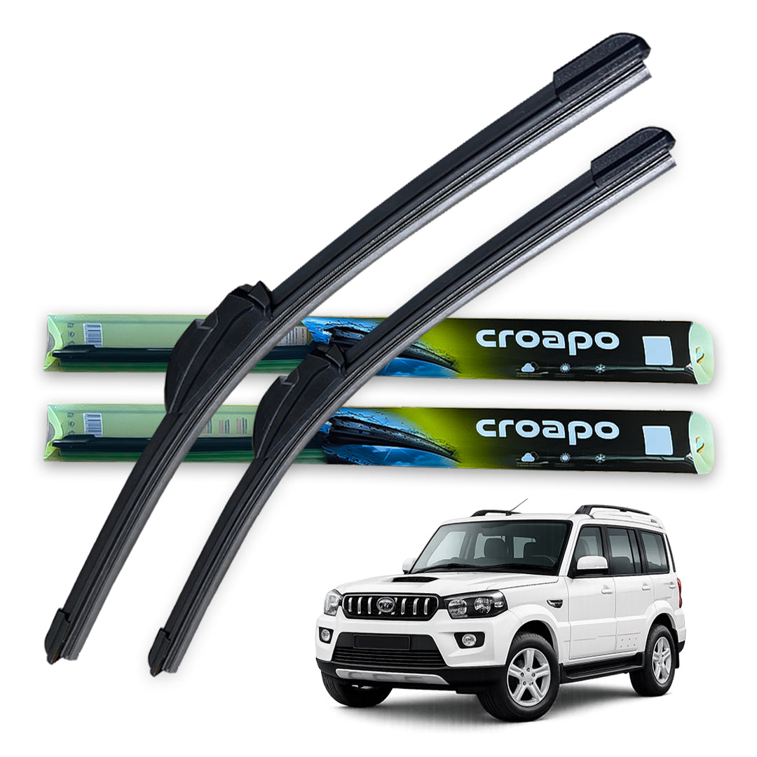 Mahindra Scorpio Soft Frameless Wiper Blades – 21” Driver & 19” Passenger | Set of 2