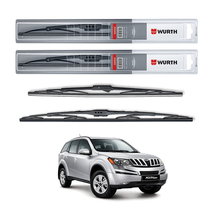 Wurth Metal Wiper Blades for Mahindra XUV500 (2011–2015) – 26” Driver + 18” Passenger (Set of 2) | All-Weather Premium Quality