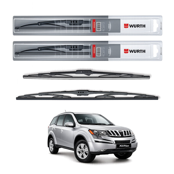 Wurth Metal Wiper Blades for Mahindra XUV500 (2011–2015) – 26” Driver + 18” Passenger (Set of 2) | All-Weather Premium Quality