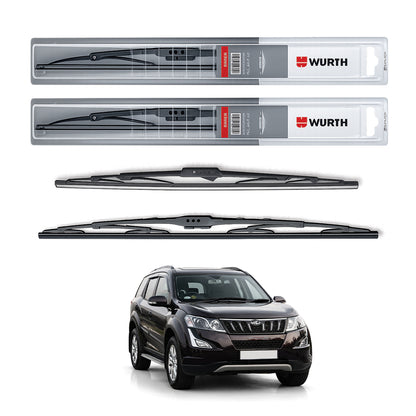 Wurth Metal Wiper Blades for Mahindra XUV500 (2016–2020) – 26” Driver + 18” Passenger (Set of 2) | All-Weather Premium Quality