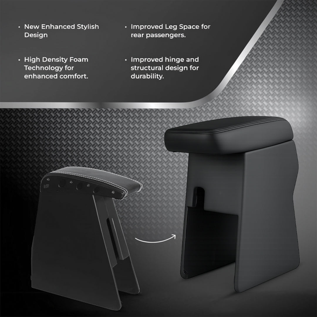 Car Center Armrest with Storage for Maruti Suzuki Brezza 2022 – Black