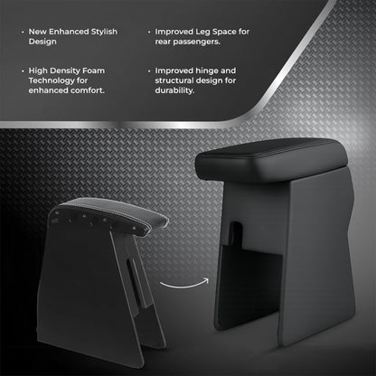 Car Center Armrest with Storage for Maruti Suzuki Brezza 2022 – Black