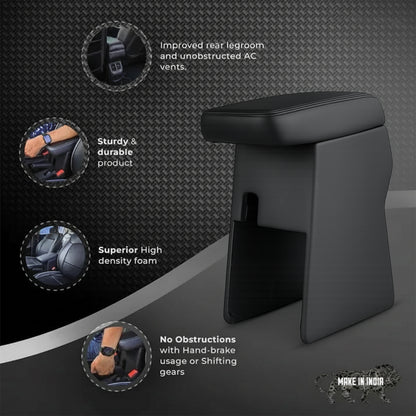 Car Center Armrest with Storage for Maruti Suzuki Brezza 2022 – Black