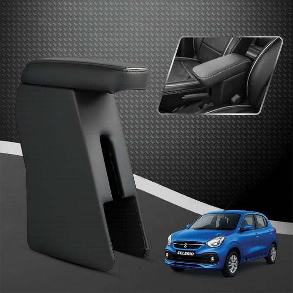 Car Center Armrest with Storage for Maruti Suzuki Celerio (New Model) – Black