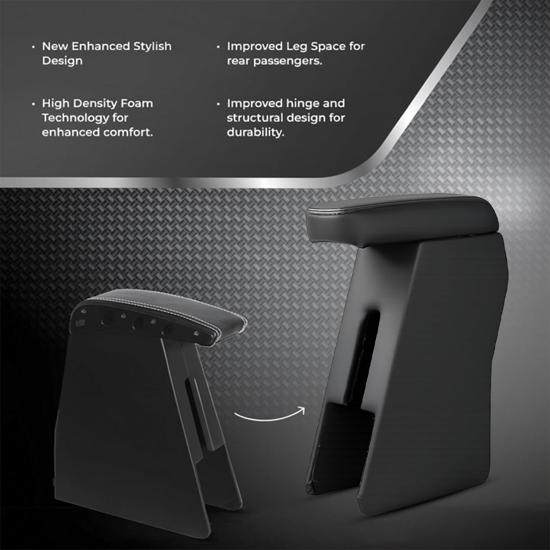 Car Center Armrest with Storage for Maruti Suzuki Celerio (New Model) – Black
