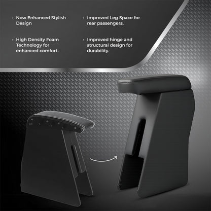 Car Center Armrest with Storage for Maruti Suzuki Celerio (New Model) – Black