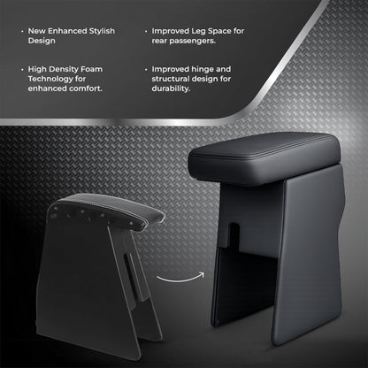 Car Center Armrest with Storage for Maruti Suzuki Brezza (Old Model) – Black