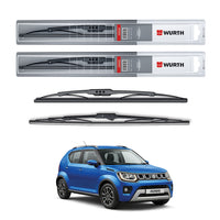 Wurth Metal Wiper Blades for Maruti Suzuki Ignis – 20” Driver + 16” Passenger (Set of 2) | All-Weather Premium Quality
