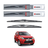 Wurth Metal Wiper Blades for Maruti Suzuki Alto 800 (New Model) – 18” Driver + 16” Passenger (Set of 2) | All-Weather Premium Quality