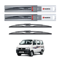 Wurth Metal Wiper Blades for Maruti Suzuki Eeco – 16” Driver + 16” Passenger (Set of 2) | All-Weather Premium Quality