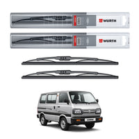 Wurth Metal Wiper Blades for Maruti Suzuki Omni – 12” Driver + 12” Passenger (Set of 2) | All-Weather Premium Quality