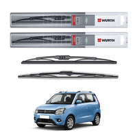 Wurth Metal Wiper Blades for Maruti Suzuki Wagon R (New Model) – 18” Driver + 16” Passenger (Set of 2) | All-Weather Premium Quality