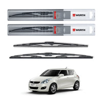 Wurth Metal Wiper Blades for Maruti Suzuki Swift (Old Model) – 21” Driver + 19” Passenger (Set of 2) | All-Weather Premium Quality