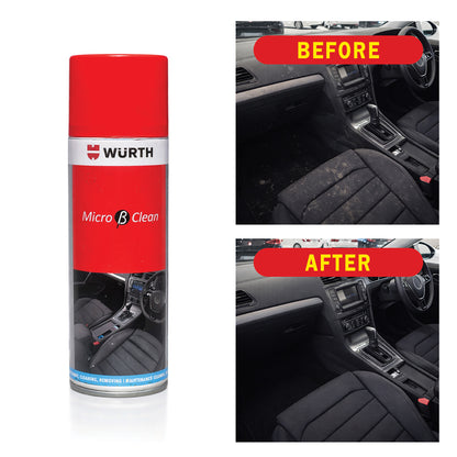 Würth Micro β Clean Interior Cleaner – 500 ml | Deep Cleaning Foam for Car Interiors