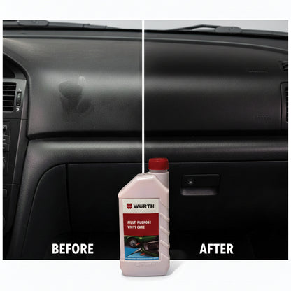 Würth Multi Purpose Vinyl Care – 1 L | Plastic & Rubber Conditioner for Interior & Exterior