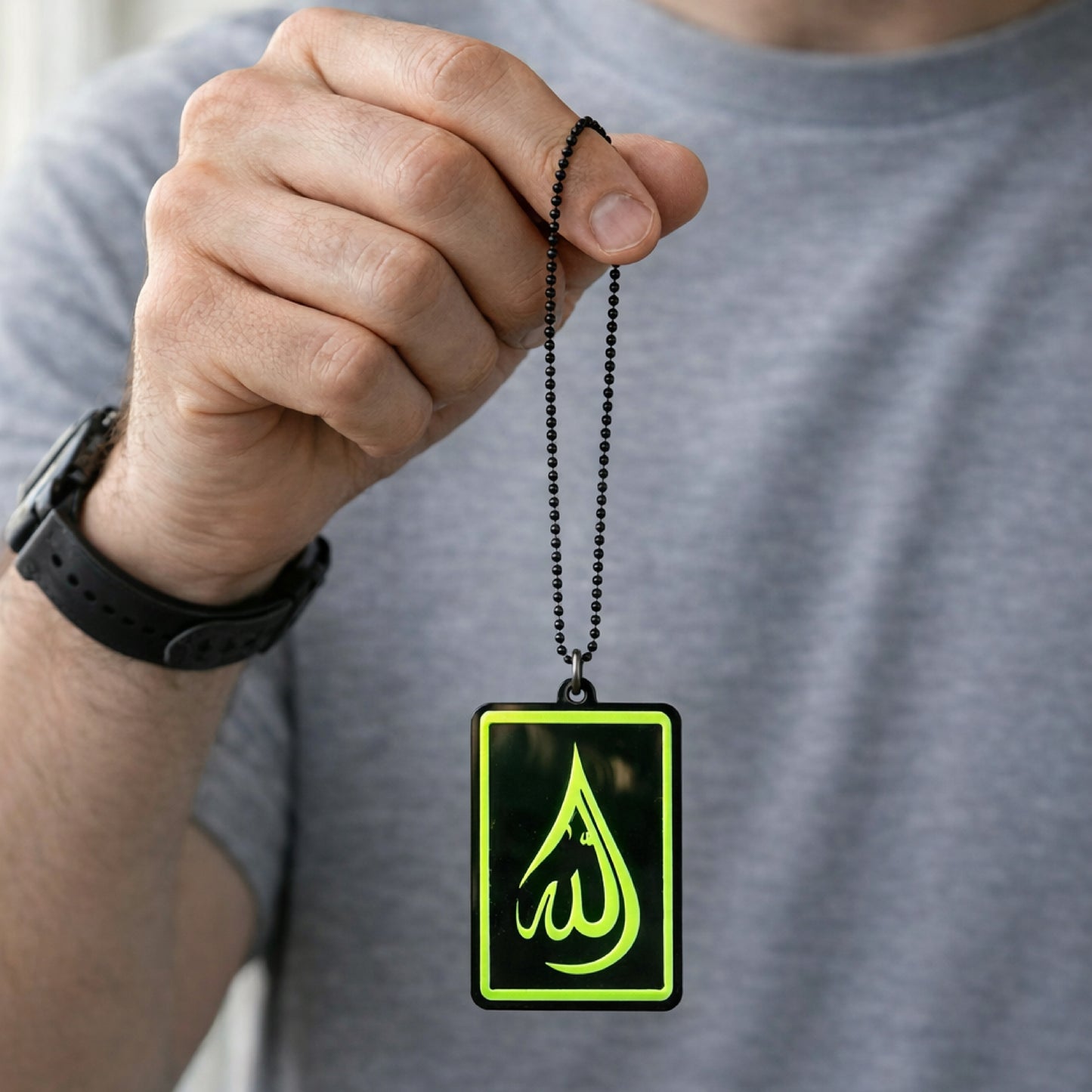 Allah Car Mirror Hanging Pendant – Acrylic Hanging Accessory | Islamic Interior Decor