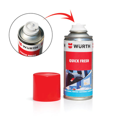 Würth Quick Fresh Odour Eliminator Spray – 150 ml | Interior Disinfectant & Air Freshener