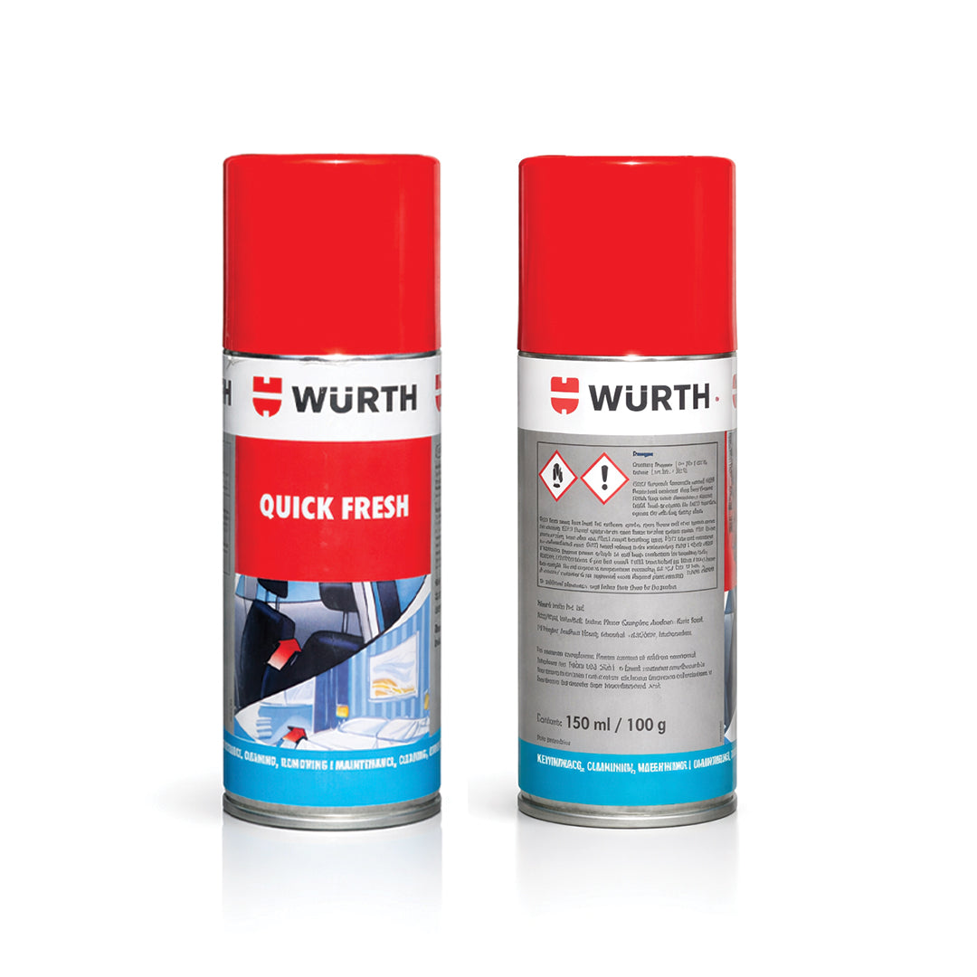Würth Quick Fresh Odour Eliminator Spray – 150 ml | Interior Disinfectant & Air Freshener