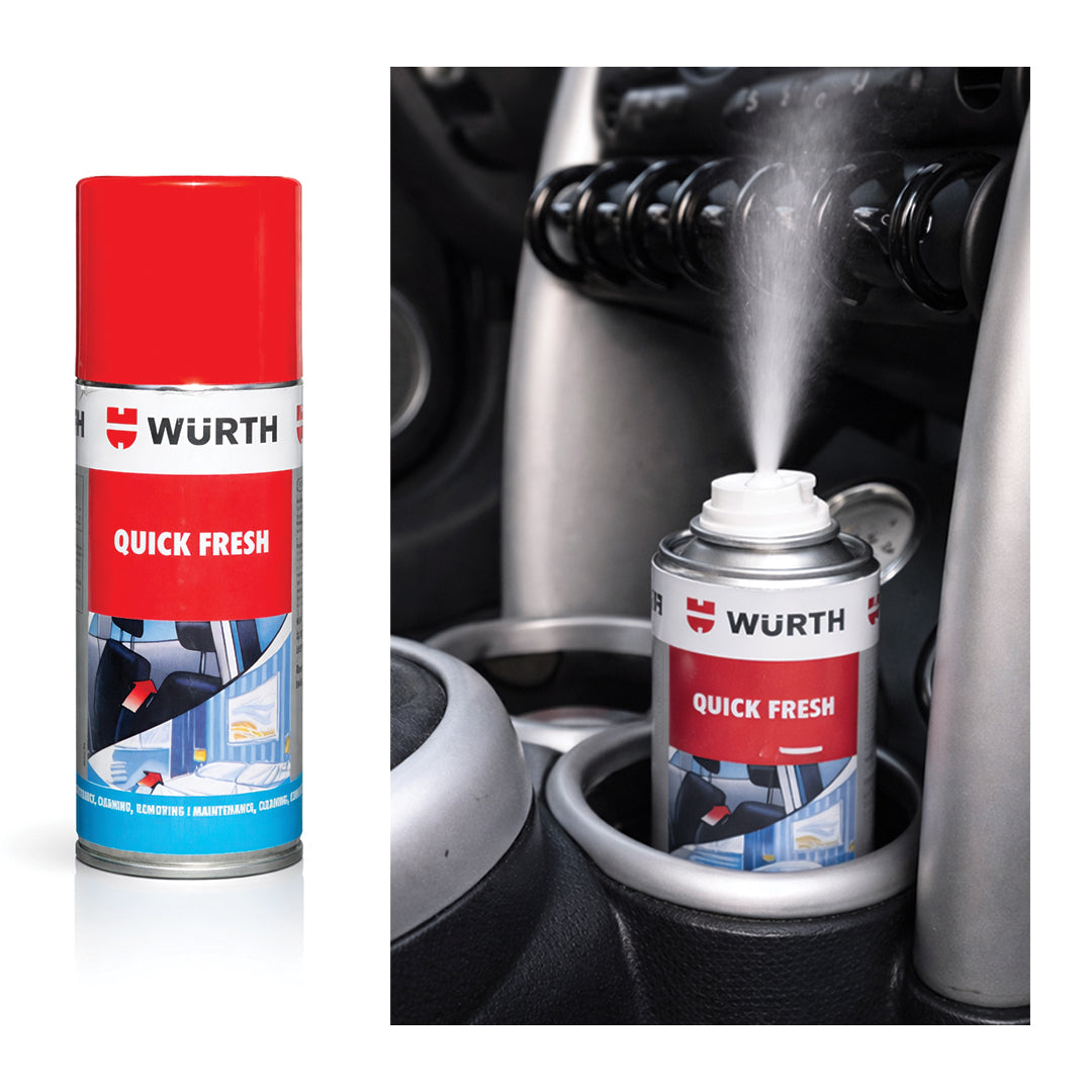 Würth Quick Fresh Odour Eliminator Spray – 150 ml | Interior Disinfectant & Air Freshener