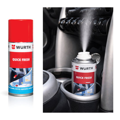 Würth Quick Fresh Odour Eliminator Spray – 150 ml | Interior Disinfectant & Air Freshener