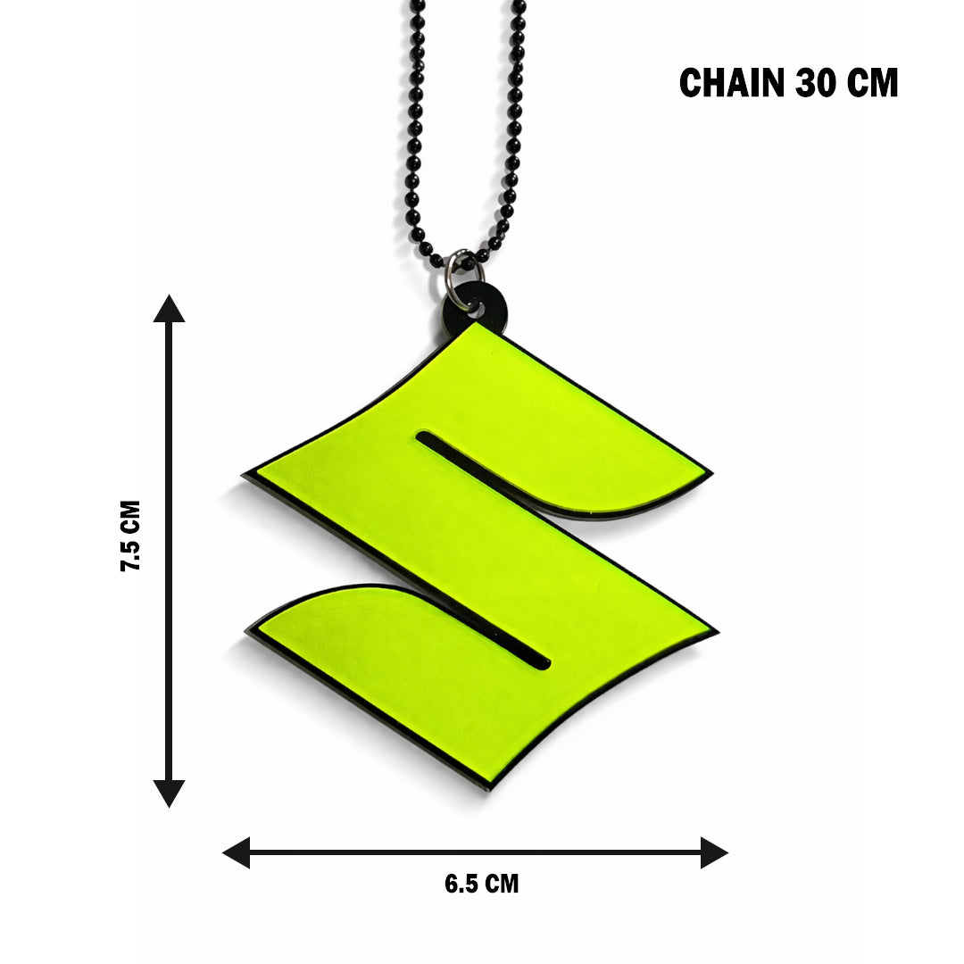 Suzuki Logo Car Mirror Hanging Pendant – Acrylic Hanging Accessory | Stylish Interior Decor