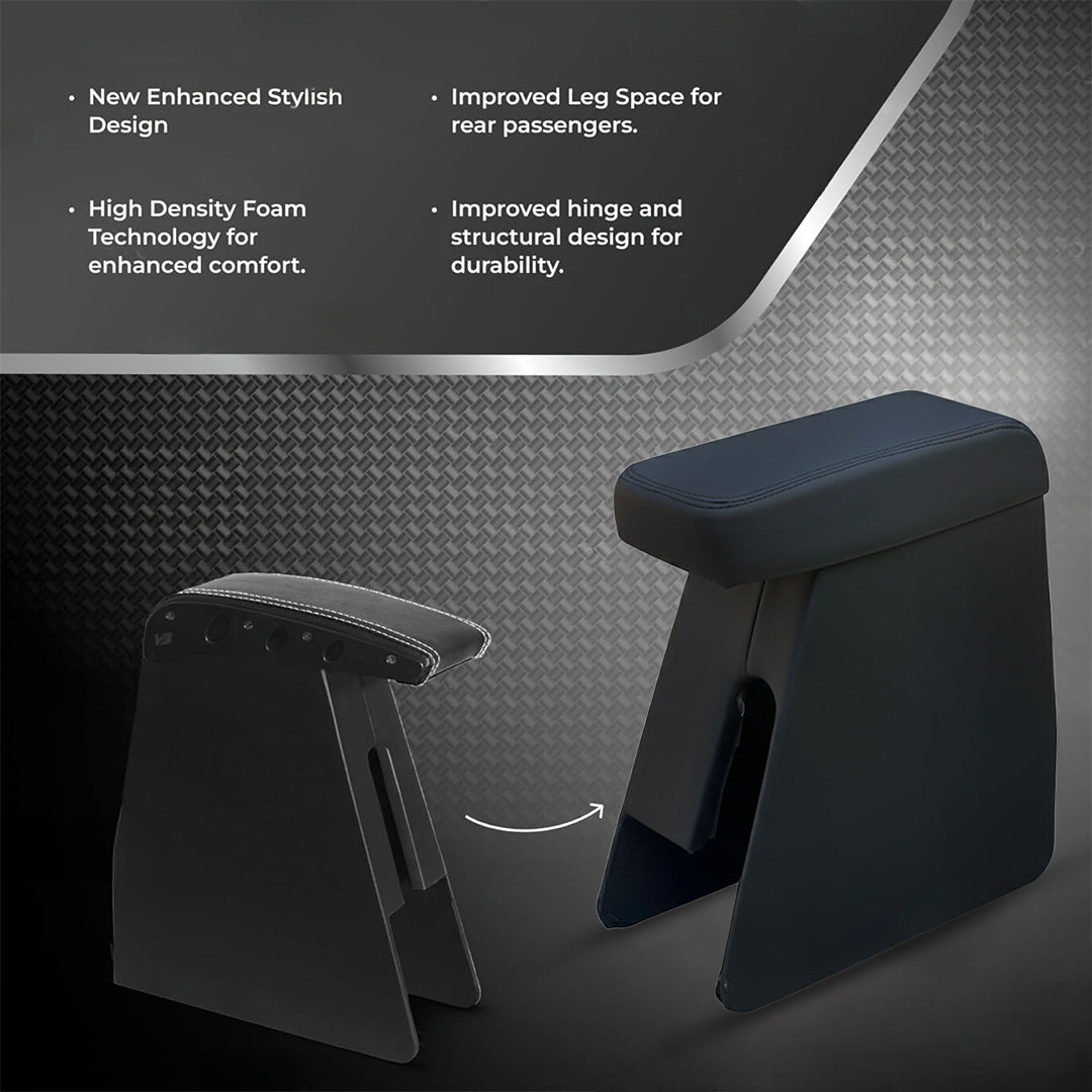 Car Center Armrest with Storage for Tata Tigor EV – Black