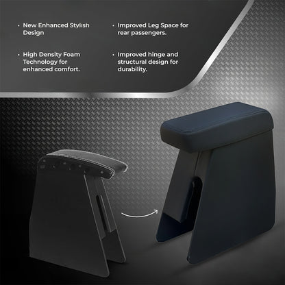 Car Center Armrest with Storage for Tata Tigor EV – Black