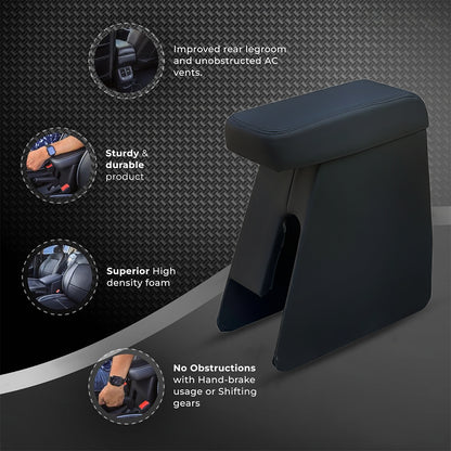 Car Center Armrest with Storage for Tata Tigor EV – Black