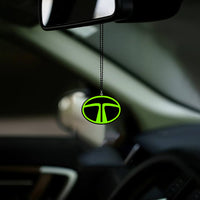 TATA Logo Car Mirror Hanging Pendant – Acrylic Hanging Accessory | Stylish Interior Decor