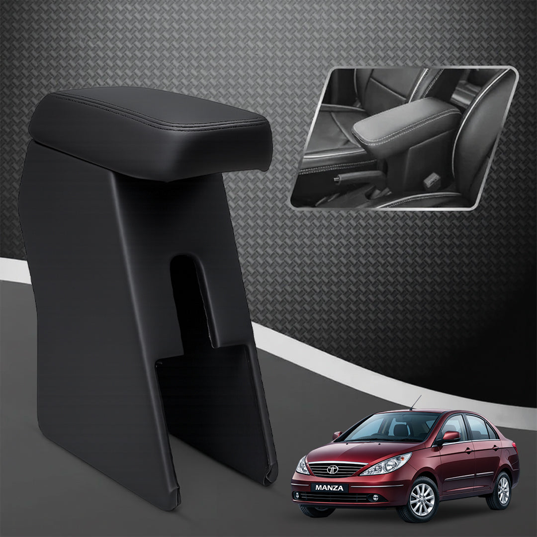 Car Center Armrest with Storage for Tata Manza – Black