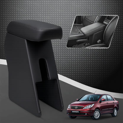 Car Center Armrest with Storage for Tata Manza – Black