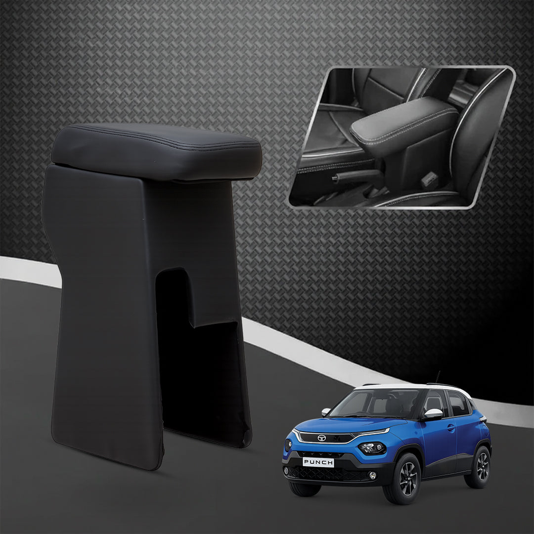 Car Center Armrest with Storage for Tata Punch – Black