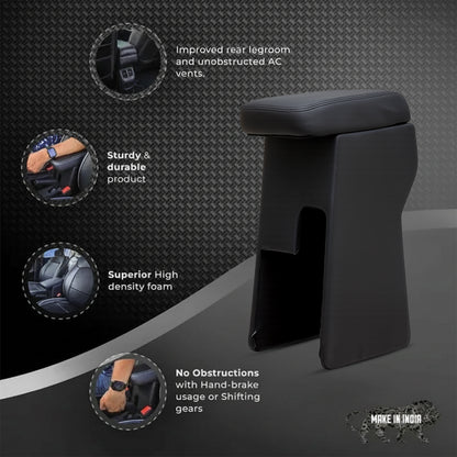 Car Center Armrest with Storage for Tata Punch – Black
