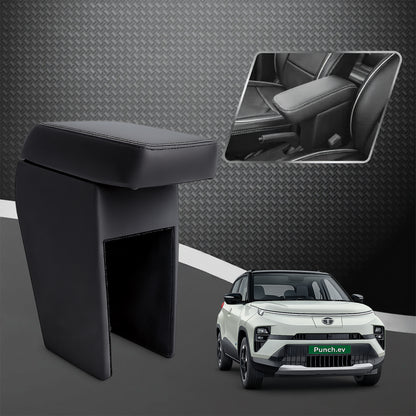 Car Center Armrest with Storage for Tata Punch EV – Black