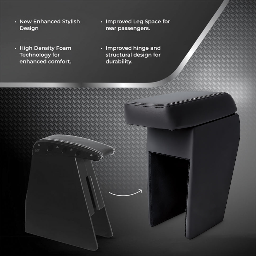 Car Center Armrest with Storage for Tata Punch EV – Black