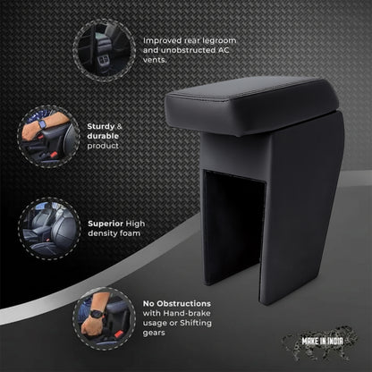 Car Center Armrest with Storage for Tata Punch EV – Black
