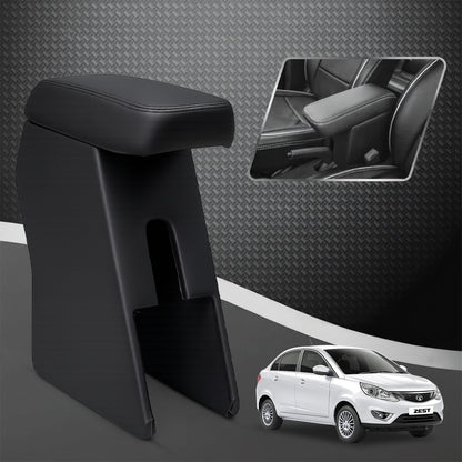 Car Center Armrest with Storage for Tata Zest – Black