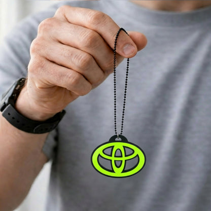 Toyota Logo Car Mirror Hanging Pendant – Acrylic Hanging Accessory | Stylish Interior Decor