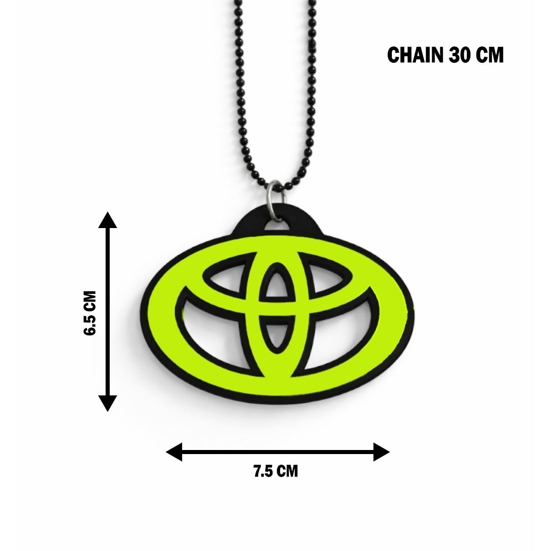 Toyota Logo Car Mirror Hanging Pendant – Acrylic Hanging Accessory | Stylish Interior Decor