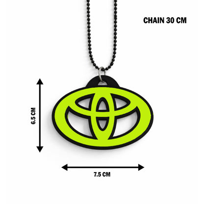 Toyota Logo Car Mirror Hanging Pendant – Acrylic Hanging Accessory | Stylish Interior Decor