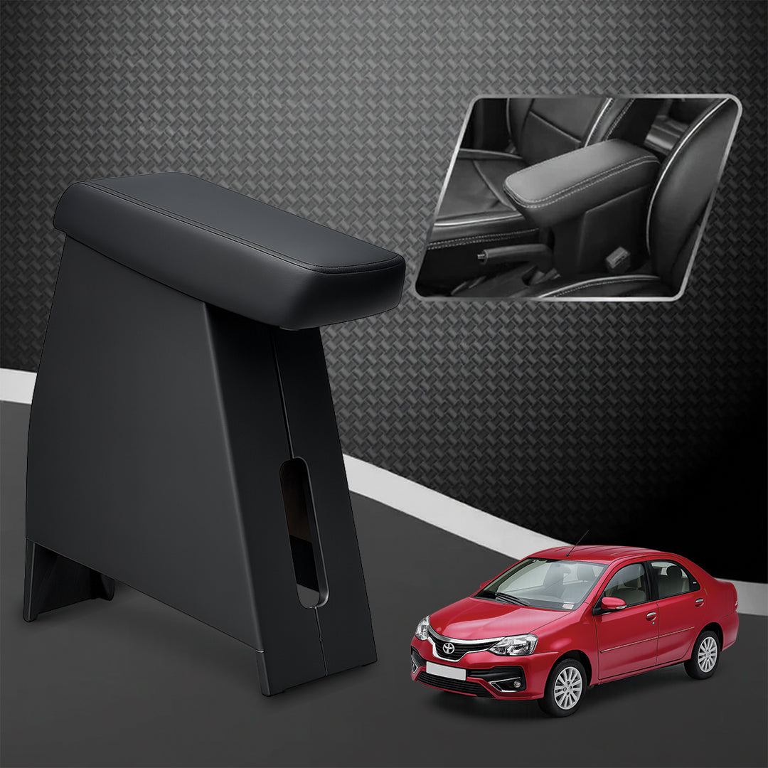 Car Center Armrest with Storage for Toyota Etios – Black