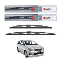 Wurth Metal Wiper Blades for Toyota Innova – 26” Driver + 16” Passenger (Set of 2) | All-Weather Premium Quality